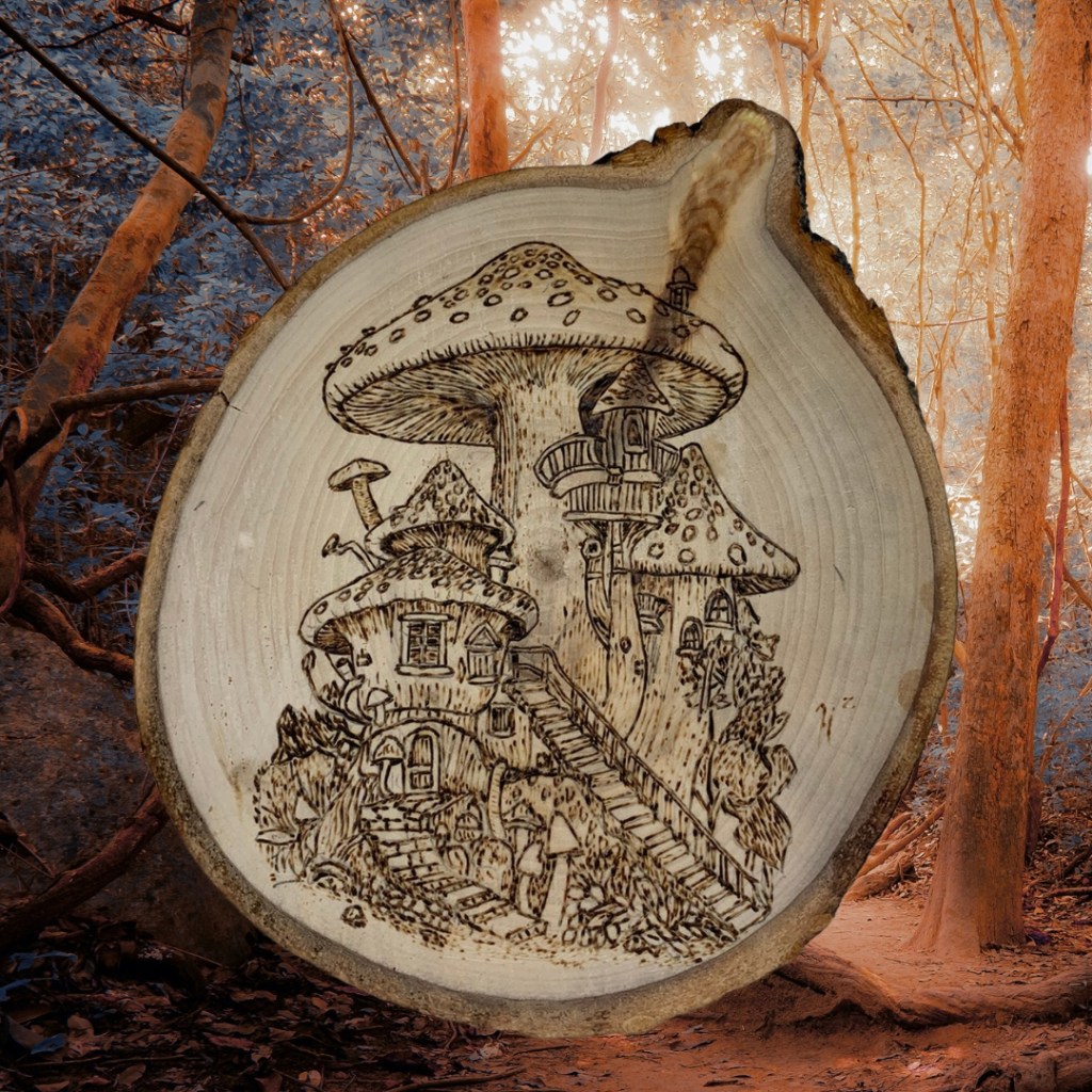 Mushroom home in the forest