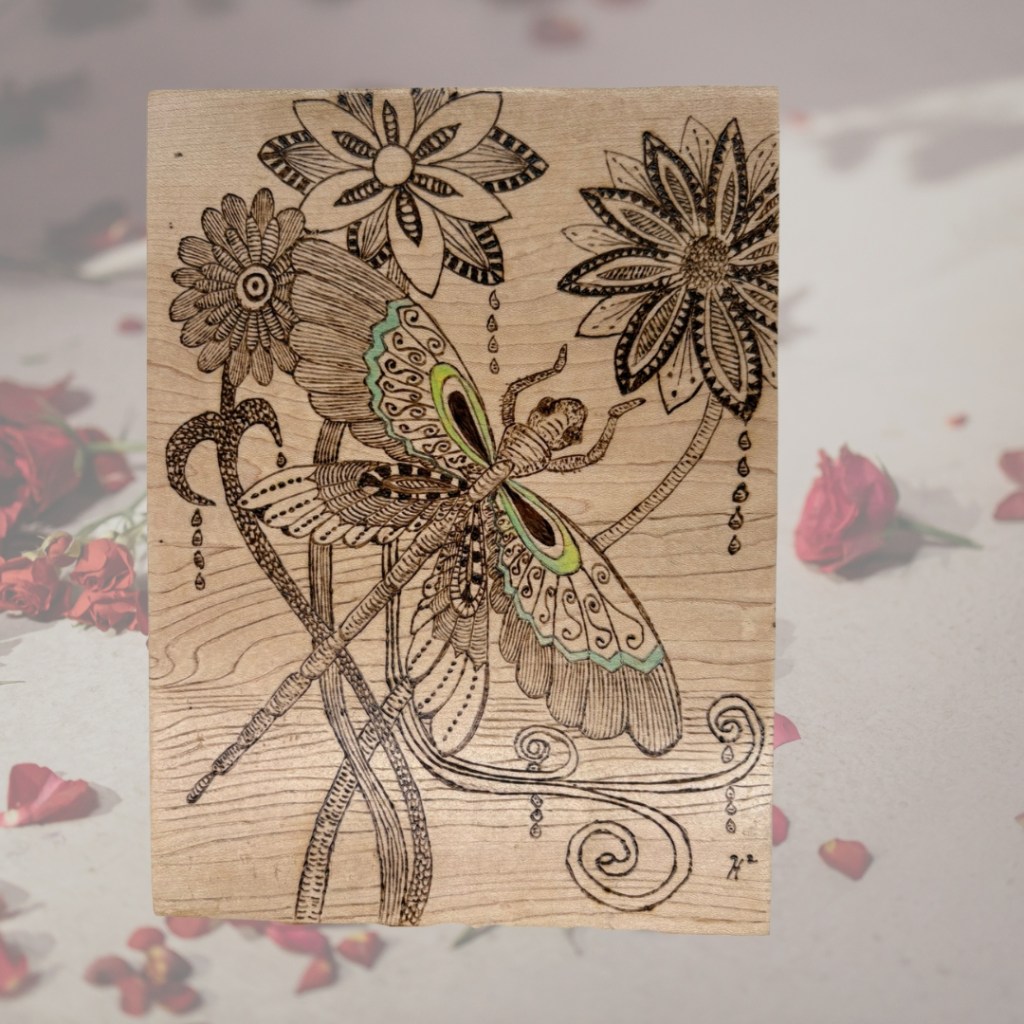 Pyrography on Hard Maple