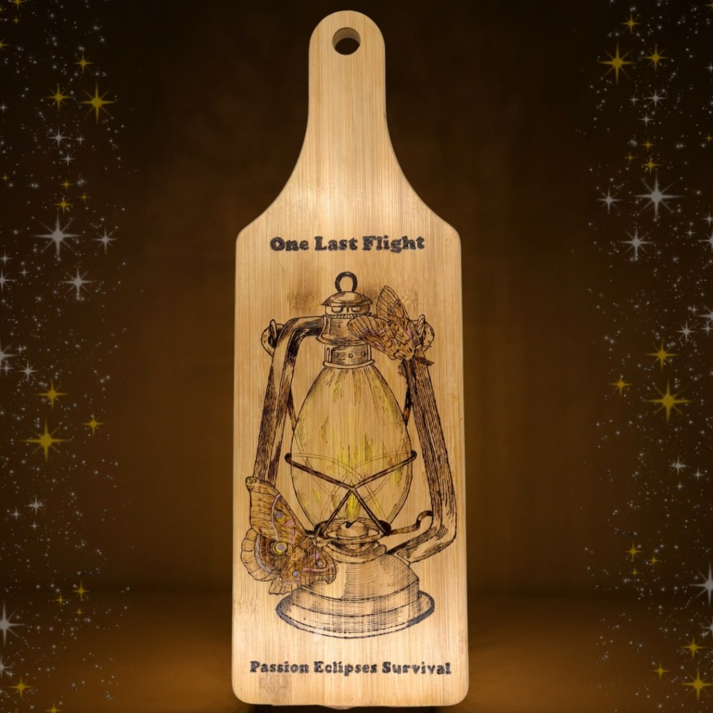 pyrography on bamboo charcuterie board